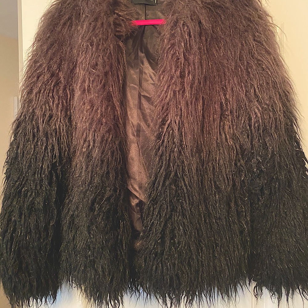 Zadig & Voltaire hooded furry jacket
